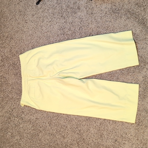 Talbots Sailor Capris Wide Leg Cropped Capri Pants  Bright Lemon Sz 6P - Picture 6 of 10